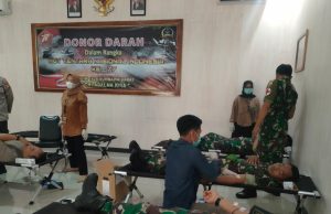 Sambut HUT TNI Ke 77 Kodim 1628/SB Gelar Donor Darah