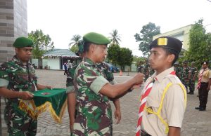 Wujudkan Generasi Muda Berkarakter Melalui Pramuka Saka Wira Kartika Kodim 1628/Sumbawa Barat Gelar Perkaju