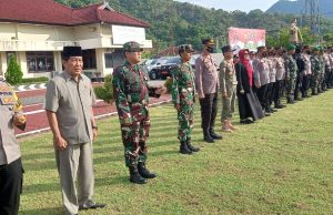 Jelang Malam Pergantian Tahun Baru Forkopimda KSB Apel Bersama dan Pantau Pos Pengamanan