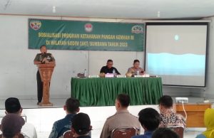 Kemenhan Sosialisasikan Ketahanan Pangan, Dandim 1607/Sumbawa Berharap Masyarakat Ikut Mensukseskan