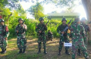 Prajurit Kodim 1607/Sumbawa Ikuti Latihan Menembak Senjata Ringan