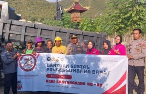 Jelang HUT Bhayangkara, Polsek Poto Tano Bantu Pembangunan Tempat Ibadah