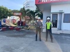 Unit Pam Obvit Sat Samapta Polres Bima Kota Laksanakan Pengamanan Objek Vital di Pertamina Bima
