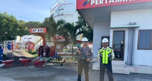 Unit Pam Obvit Sat Samapta Polres Bima Kota Laksanakan Pengamanan Objek Vital di Pertamina Bima