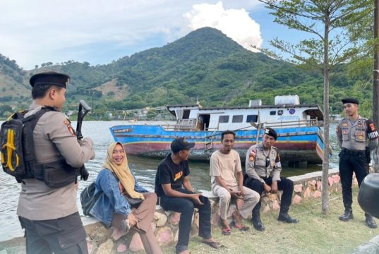 Atasi Gangguan Kamtibmas Sat Samapta Polres Bima Kota Patroli di Kawasan Wisata