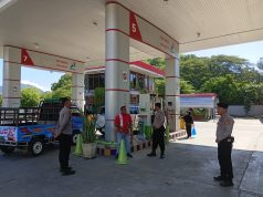 Jaga Kamtibmas Ditengah Kenaikan BBM, Polres Bima Kota Patroli Pengamanan SPBU