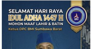 Ketua DPC BMI Sumbawa Barat Mengucapkan Selamat Hari Raya Idul Adha 1447 H